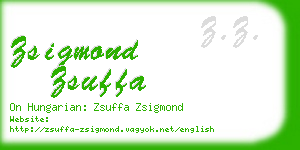 zsigmond zsuffa business card